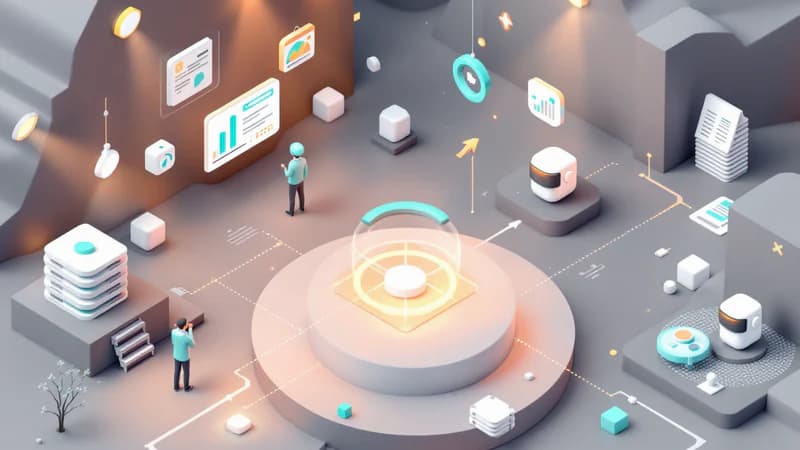 AI-botar som demonstrerar schemagenerering kontra deployment med kodblock och live webbplatsintegration