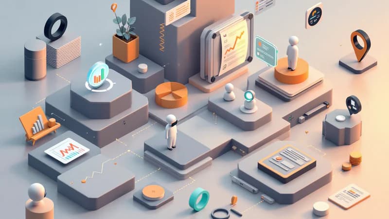White capsule bots operating content execution machinery with keyword optimization gears