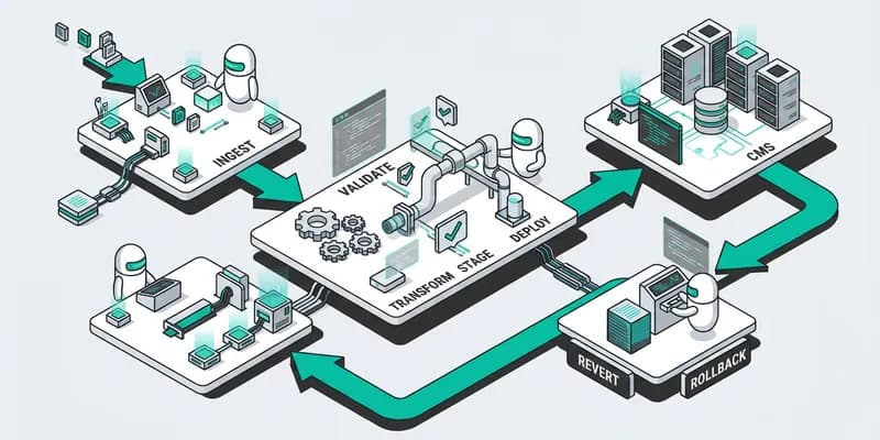 Isometric diagram showing Nightly SEO audit automation works when it writes natively for Nightly SEO Audit Automat...