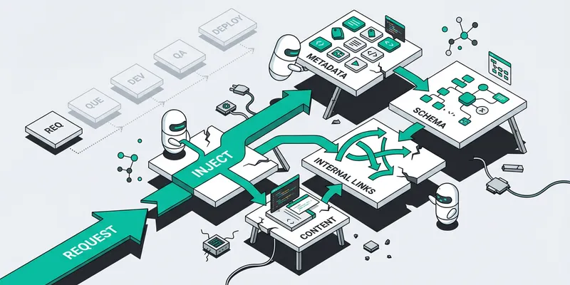 White capsule bots analyzing operational costs of JavaScript injection versus native SEO methods