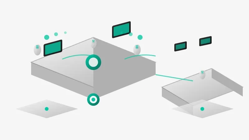 Main SEO tools in context · Click to enlarge Isometric 3D bots comparing recommendation overlays to native CMS execution paths