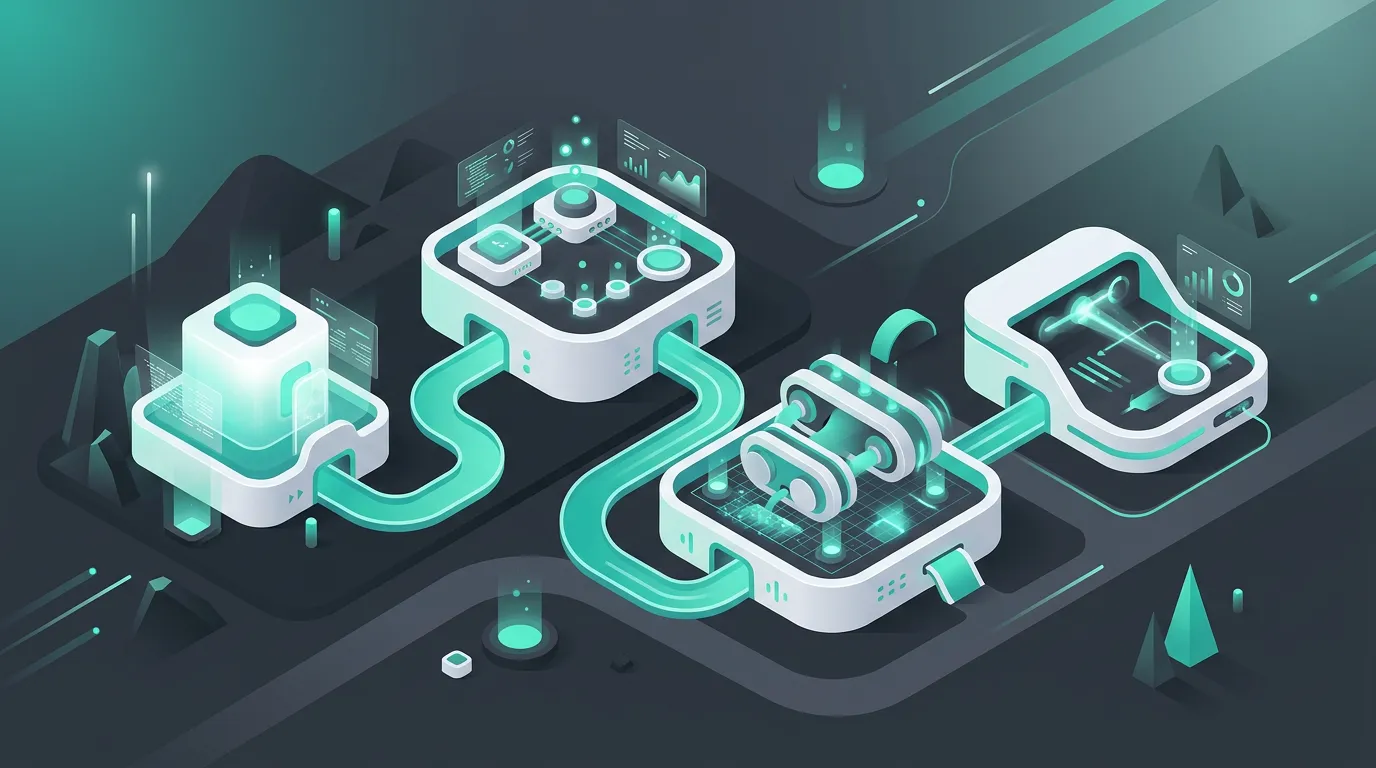 Workflow diagram showing SEO automation architecture with risk management and quality controls