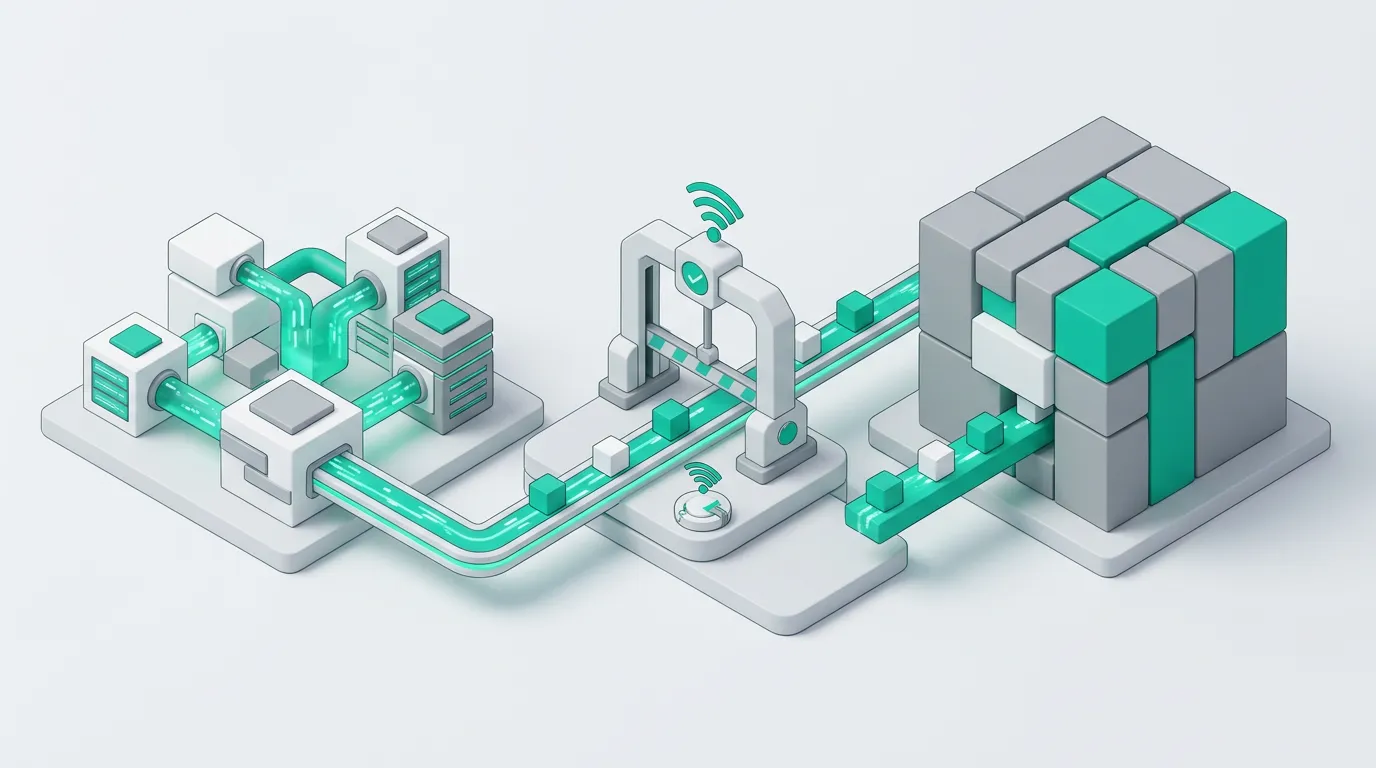 programvara för permanenta SEO-förändringar arbetsflödesintegration som visar automatiserad koddistribution och innehållsoptimeringsprocesser